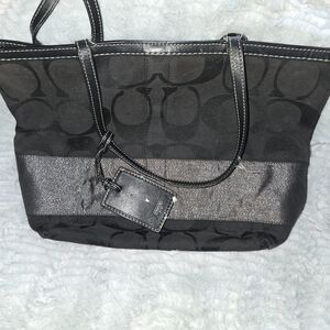 Elegant Black and Gray Tote Bag